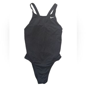 Nike Black Hydrastrong Athletic Swimsuit